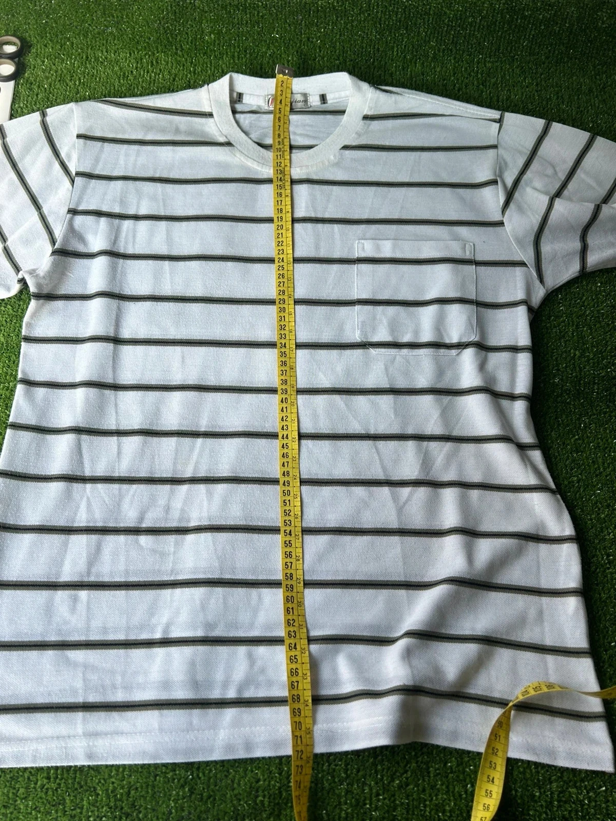 Camiseta vintage a rayas blancas talla L – photo 9